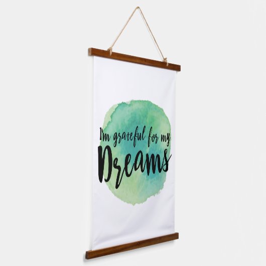 het najagen van droomcitaten voor succesmotivatie hangend wandkleed (Gebogen)