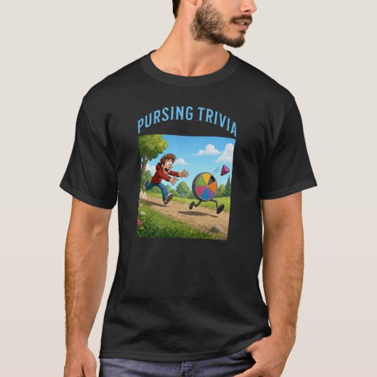 Het najagen van trivia t-shirt (Voorkant)