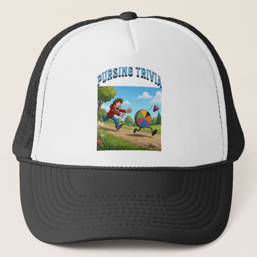 Het najagen van trivia trucker pet (Voorkant)