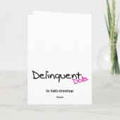 Het nalatige Meisje van de School van Doll Kaart (Achterkant)