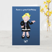 Het nalatige Meisje van de School van Doll Kaart (Gele Bloem)