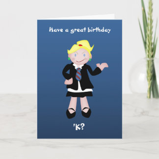 Het nalatige Meisje van de School van Doll Kaart