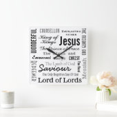 Het Namen van Jezus Canvas Print Vierkante Klok (Huis)