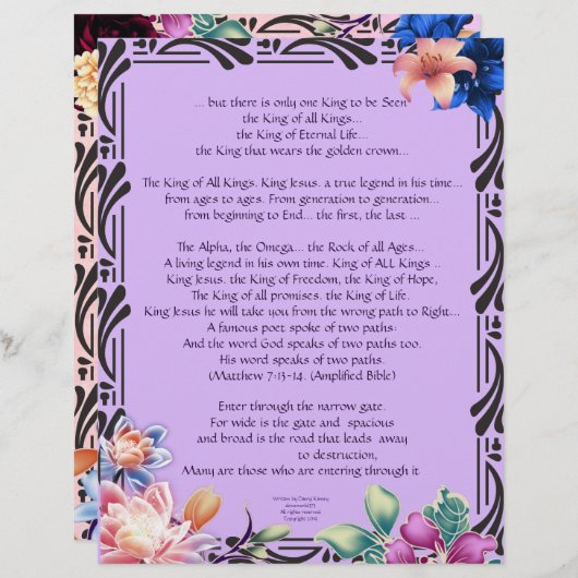 Het Narrow Road Writing Personalized Paper (Voorkant / Achterkant)