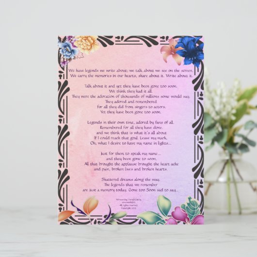 Het Narrow Road Writing Personalized Paper (Staand voorkant)