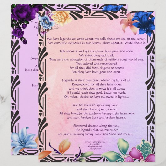 Het Narrow Road Writing Personalized Paper (Voorkant / Achterkant)