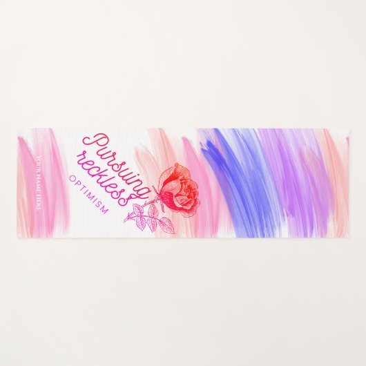 Het nastreven van roekeloos optimisme het Roos van Yogamat (Voorkant (horizontaal))