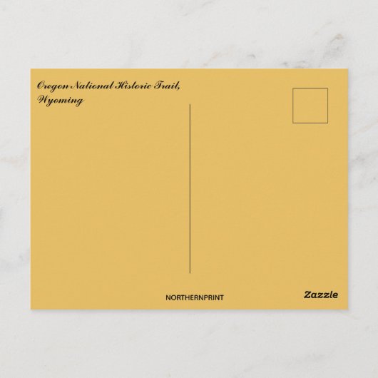 Het nationaal historisch pad van Oregon Briefkaart (Achterkant)