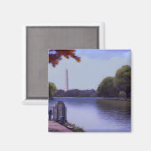 Het Nationaal Monument in Washington DC. Magneet (Voorkant / Achterkant)