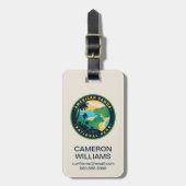 Het Nationaal Park van de Amerikaanse Samoa Bagagelabel (Voorkant verticaal)