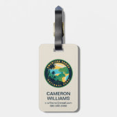 Het Nationaal Park van de Amerikaanse Samoa Bagagelabel (Achterkant verticaal)