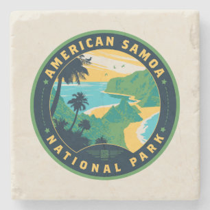 Het Nationaal Park van de Amerikaanse Samoa Stenen Onderzetter