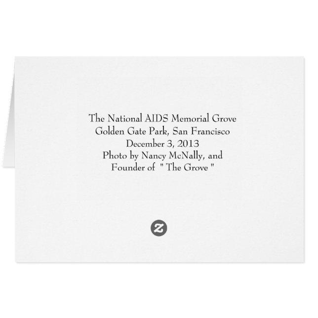 Het National AIDS Memorial Grove Golden Gate Park (Achterkant Horizontaal)