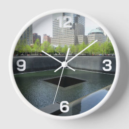 Het nationale herdenkingsmonument voor 11 septembe vierkante klok