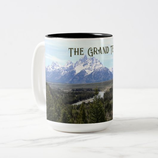 Het nationale park Grand Tetons 15oz Mok (Voorkant links)