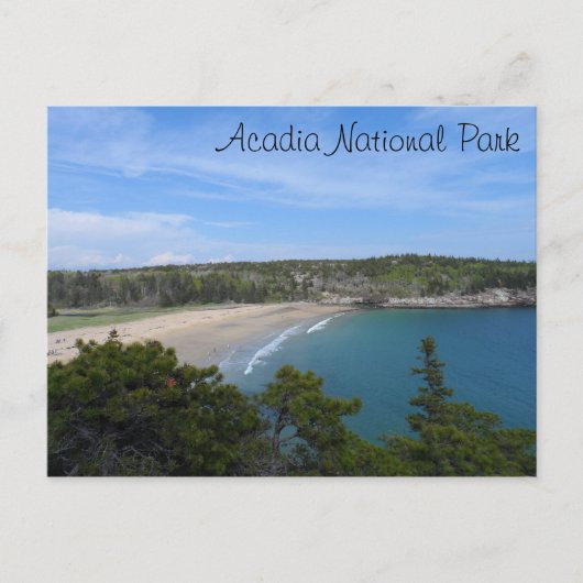 Het Nationale Park van Acadia van het Strand van Briefkaart (Voorkant)
