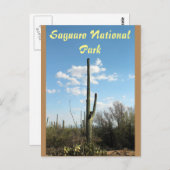 Het Nationale Park van Saguaro, het Briefkaart van (Voorkant / Achterkant)