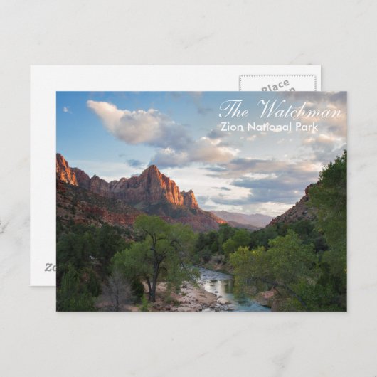 Het Nationale Park van Zion - het briefkaart van (Voorkant / Achterkant)