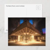 Het nationale Theater, Southbank van Londen Briefkaart (Voorkant / Achterkant)