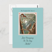 Het Naughty Little Squirrel Briefkaart (Voorkant / Achterkant)