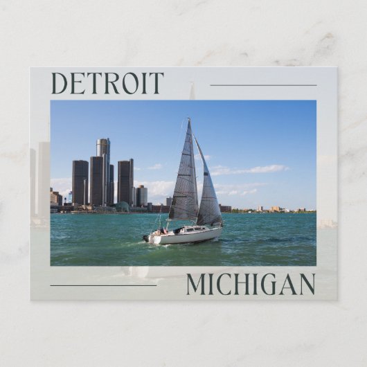 Het Nautical Adventure Briefkaart van Detroit (Voorkant)