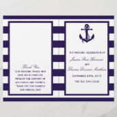 Het Nautical Anchor Navy Stripe Wedding Collectie (Voorkant)