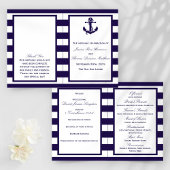Het Nautical Anchor Navy Stripe Wedding Collectie