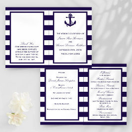 Het Nautical Anchor Navy Stripe Wedding Collectie