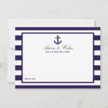 Het Nautical Anchor Navy Stripe Wedding Collectie Advieskaart<br><div class="desc">Viel in stijl met deze nautische anker advieskaarten. Het eenvoudige maar stijlvolle ontwerp zal uw gasten toestaan om een nota van raad voor u te schrijven om over jaren te houden en te lezen. De formulering is gemakkelijk te personaliseren, zodat deze kaarten snel kunnen worden omgezet in advieskaarten voor vrijgezellenfeesten,...</div>