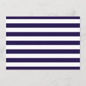 Het Nautical Anchor Navy Stripe Wedding Collectie Advieskaart (Achterkant)