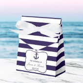 Het Nautical Anchor Navy Stripe Wedding Collectie Bedankdoosjes