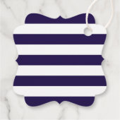 Het Nautical Anchor Navy Stripe Wedding Collectie Bedankjes Labels (Achterkant)