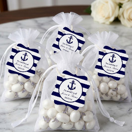 Het Nautical Anchor Navy Stripe Wedding Collectie Bedankjes Labels
