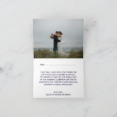 Het Nautical Anchor Navy Stripe Wedding Collectie Bedankkaart (Binnen)