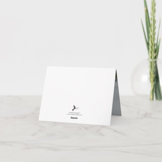 Het Nautical Anchor Navy Stripe Wedding Collectie Bedankkaart (Achterkant)