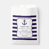Het Nautical Anchor Navy Stripe Wedding Collectie Bedankzakje (Voorkant)