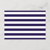Het Nautical Anchor Navy Stripe Wedding Collectie Informatiekaartje (Achterkant)