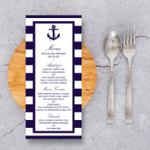 Het Nautical Anchor Navy Stripe Wedding Collectie