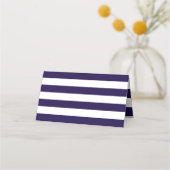 Het Nautical Anchor Navy Stripe Wedding Collectie Plaatskaartje (Achterkant)