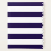 Het Nautical Anchor Navy Stripe Wedding Collectie Planner (Achterkant)