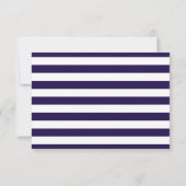 Het Nautical Anchor Navy Stripe Wedding Collectie RSVP Kaartje (Achterkant)