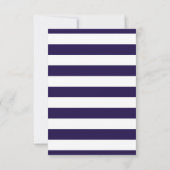 Het Nautical Anchor Navy Stripe Wedding Collectie RSVP Kaartje (Achterkant)