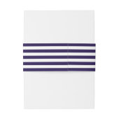 Het Nautical Anchor Navy Stripe Wedding Collectie Uitnodigingen Wikkel (Achterkant Voorbeeld)