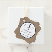 Het Nautical Lighthouse Burlap Wedding Collectie Bedankjes Labels (In situ)