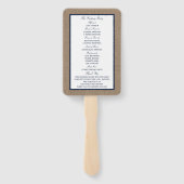 Het Nautical Lighthouse Burlap Wedding Collectie Handwaaier (Achterkant)