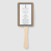Het Nautical Lighthouse Burlap Wedding Collectie Handwaaier (Voorkant)