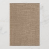 Het Nautical Lighthouse Burlap Wedding Collectie Menu (Achterkant)