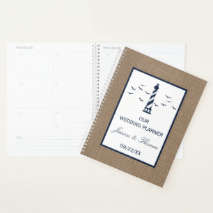 Het Nautical Lighthouse Burlap Wedding Collectie Planner