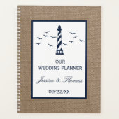 Het Nautical Lighthouse Burlap Wedding Collectie Planner (Voorkant)