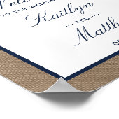 Het Nautical Lighthouse Burlap Wedding Collectie Poster (Hoek)